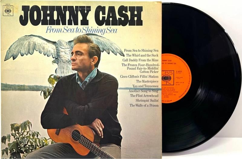 JOHNNY CASH Signed Autograph LP "From Sea To Shining Sea" Vinyl JSA LOA - 2