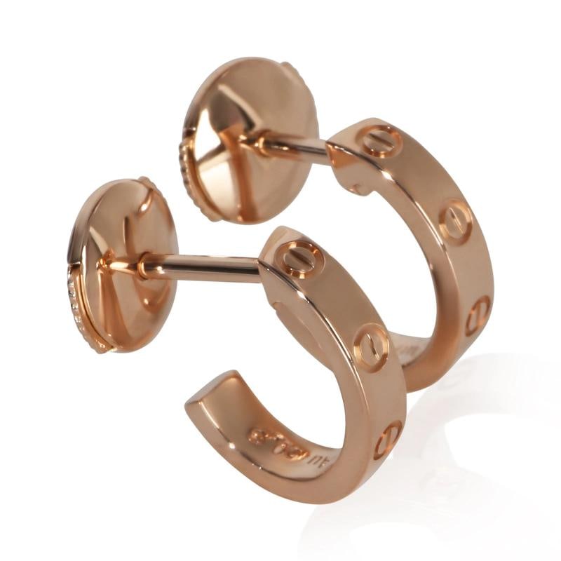 Cartier Rose Gold Small Model Love Hoop Earrings - 3