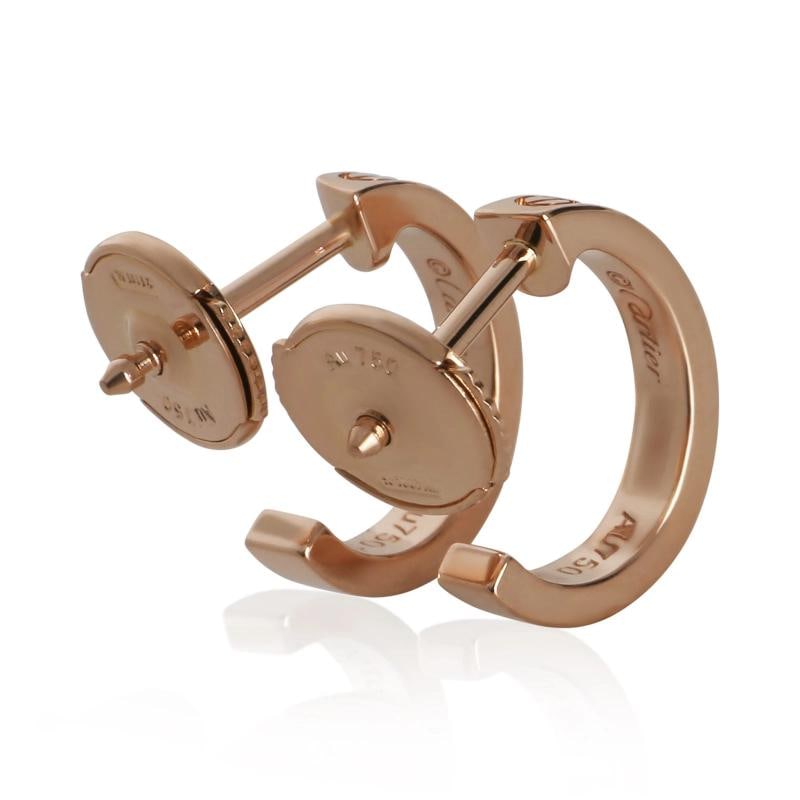 Cartier Rose Gold Small Model Love Hoop Earrings - 5
