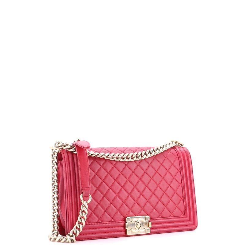 Chanel Boy Flap Bag Quilted Lambskin New Medium - 3