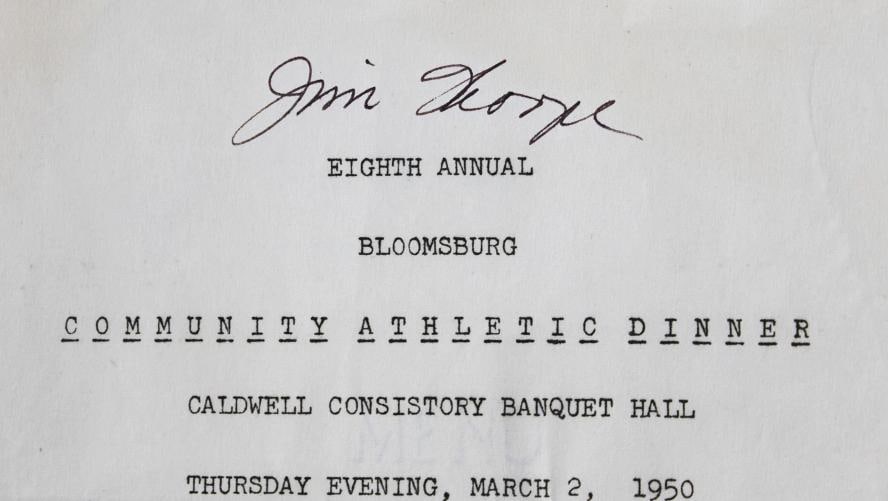 Jim Thorpe Signed 8.5x11 1950 Community Athletic Dinner Program JSA & PSA LOAs - 2