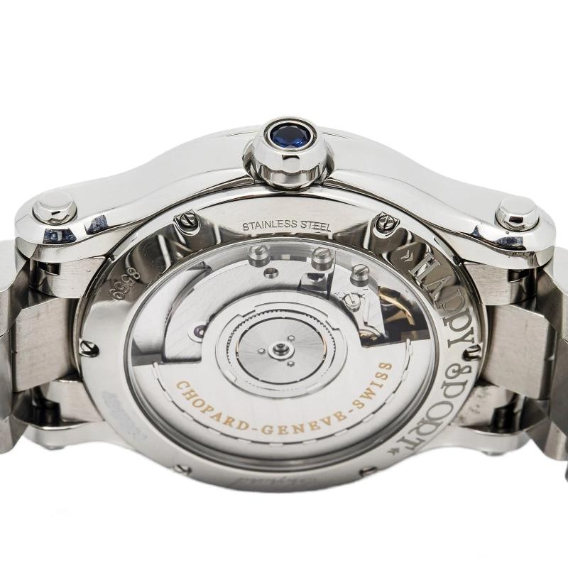 Chopard Happy Sport 8559 SS 7 Floating Diamonds Salmon Dial Auto Ladies 36mm - 6