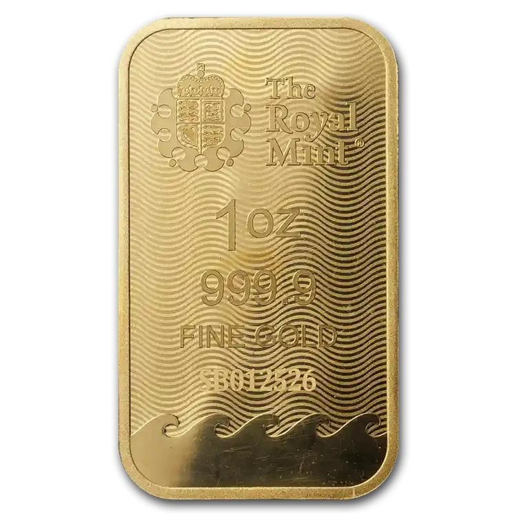 1 oz Gold The Royal Mint Britannia Bar w/ Assay Card - 5