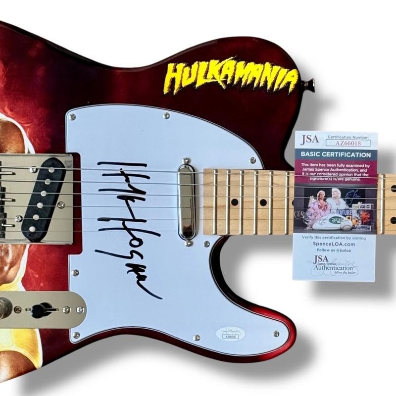 Hulk Hogan Signed Guitar Custom Graphics JSA COA Hulkamania - 2