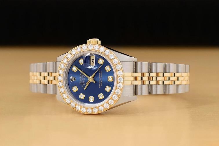 LADIES ROLEX DATEJUST 1.13 CT DIAMOND TWO-TONE 18K GOLD SS QUICKSET WATCH - 2