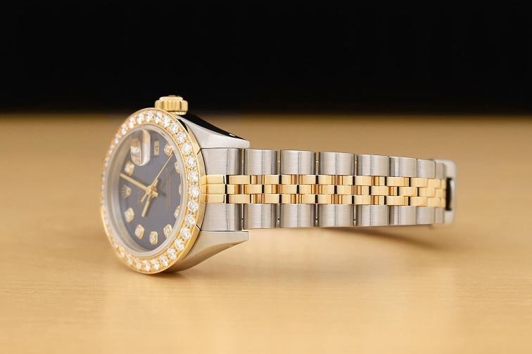 LADIES ROLEX DATEJUST 1.13 CT DIAMOND TWO-TONE 18K GOLD SS QUICKSET WATCH - 4