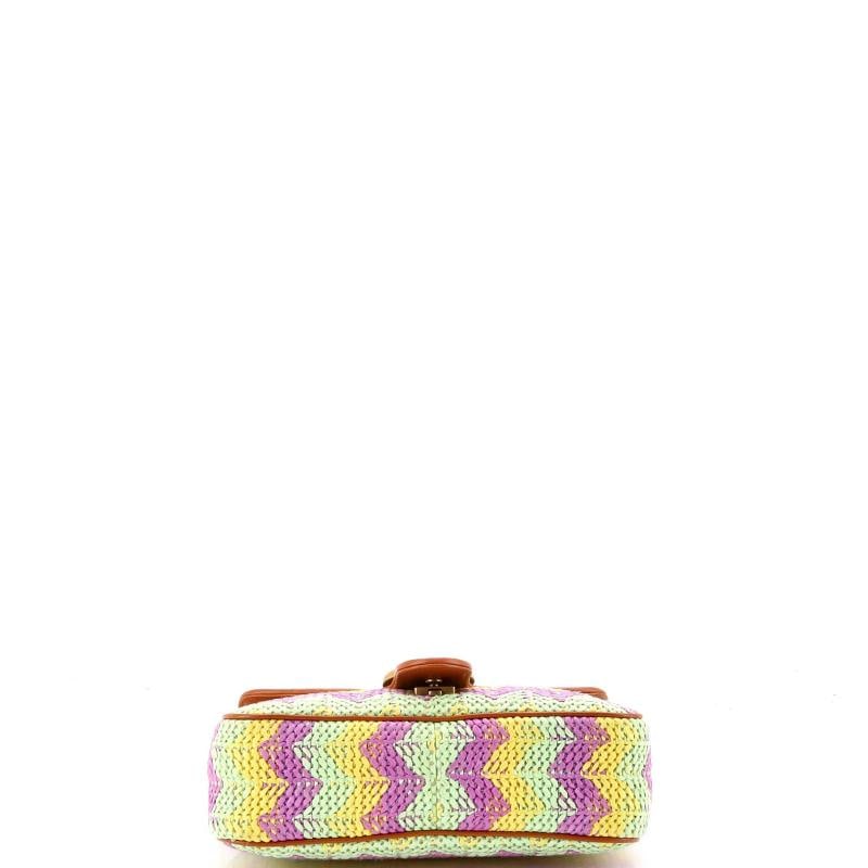 Gucci GG Marmont Flap Bag Woven Raffia Small - 4