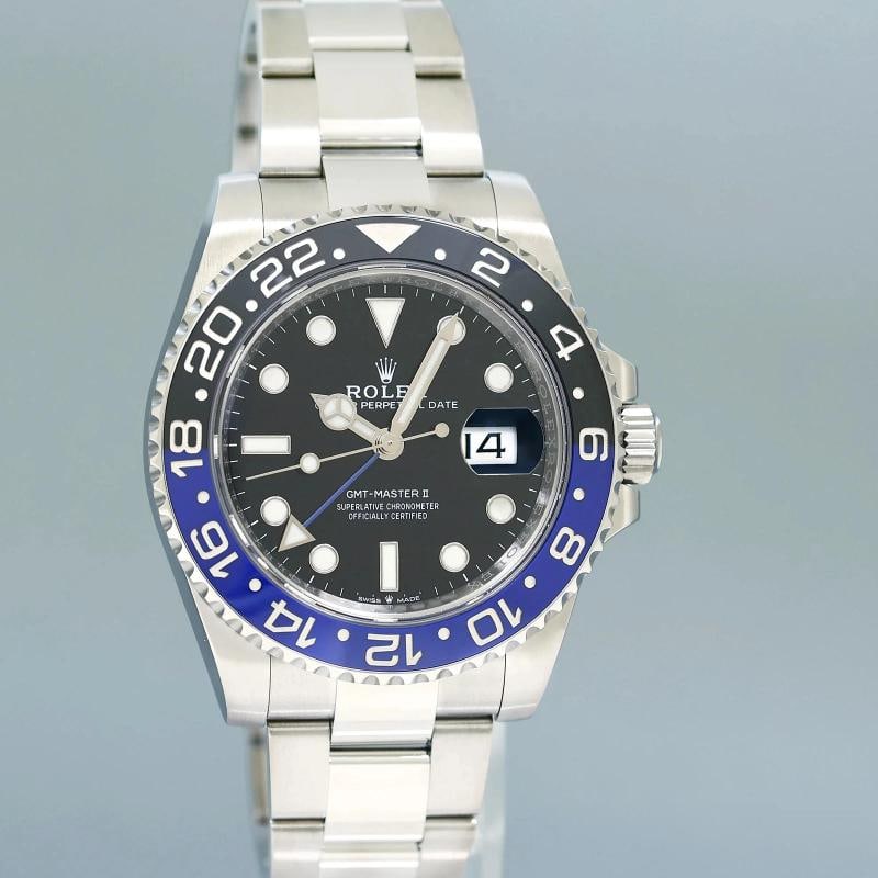 2022 NEW PAPERS Rolex 126710BLNR GMT Master II Batman Black Blue Oyster Ceramic - 3