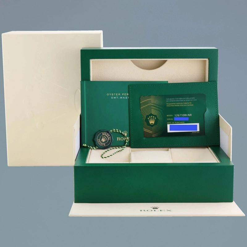 2022 NEW PAPERS Rolex 126710BLNR GMT Master II Batman Black Blue Oyster Ceramic - 7