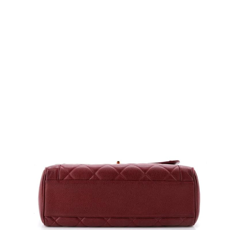 Chanel Vintage Two-Tone Kelly Top Handle Bag Quilted Caviar Jumbo - 4