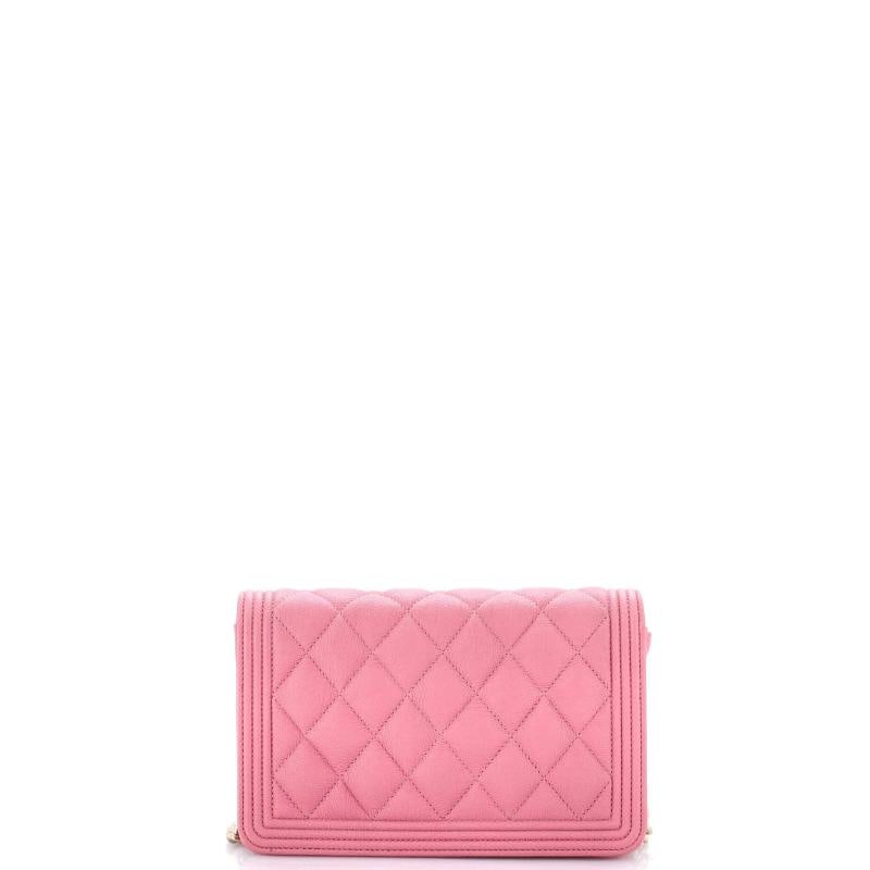 Chanel Boy Wallet on Chain Quilted Caviar - 3