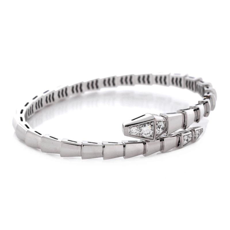 Bvlgari Serpenti Viper Bracelet 18K White Gold with Diamonds Small - 2