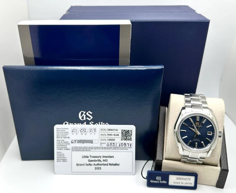 Grand Seiko Heritage Shubun SBGH273 Hi-Beat 36000 40mm Blue Dial Box Paper: Style Number: SBGH273 Year: 2022 Model: Grand Seiko Heritage Collection - Shubun Case Material: Stainless Steel Band: Stainless Steel Bezel: Stainless Steel Dial: Blue Crystal: Sapphire Case Size: 40m