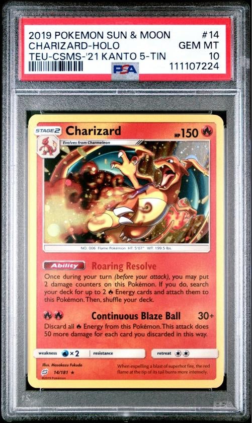 2019 POKEMON SUN & MOON TEAM UP #14 CHARIZARD-HOLO PSA 10: Condition: Graded - PSA 10: Professionally graded ,Graded: Yes,Set: 2019 POKEMON SUN & MOON TEAM UP,Game: PokÃƒÂ©mon TCG,Character: CHARIZARD-HOLO,Card Name: CHARIZARD-HOLO,Grade: 