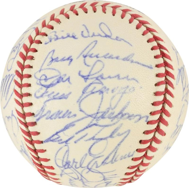Mickey Mantle Joe Dimaggio Sweetspot Yankees Greats Signed Baseball JSA COA - 2
