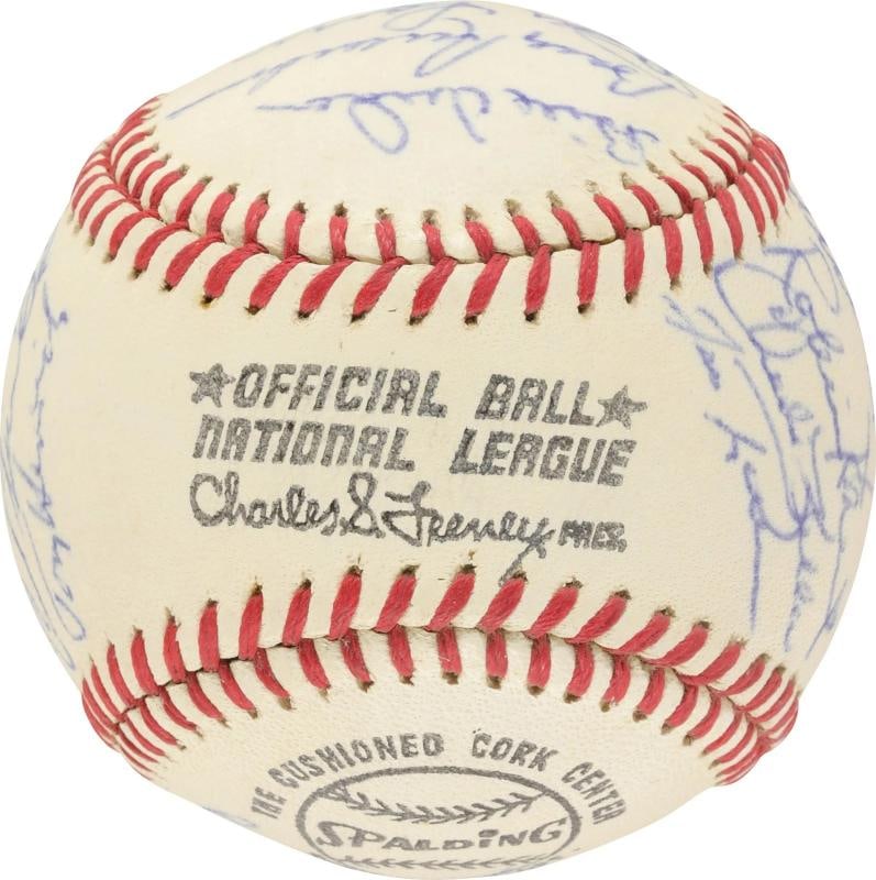 Mickey Mantle Joe Dimaggio Sweetspot Yankees Greats Signed Baseball JSA COA - 6