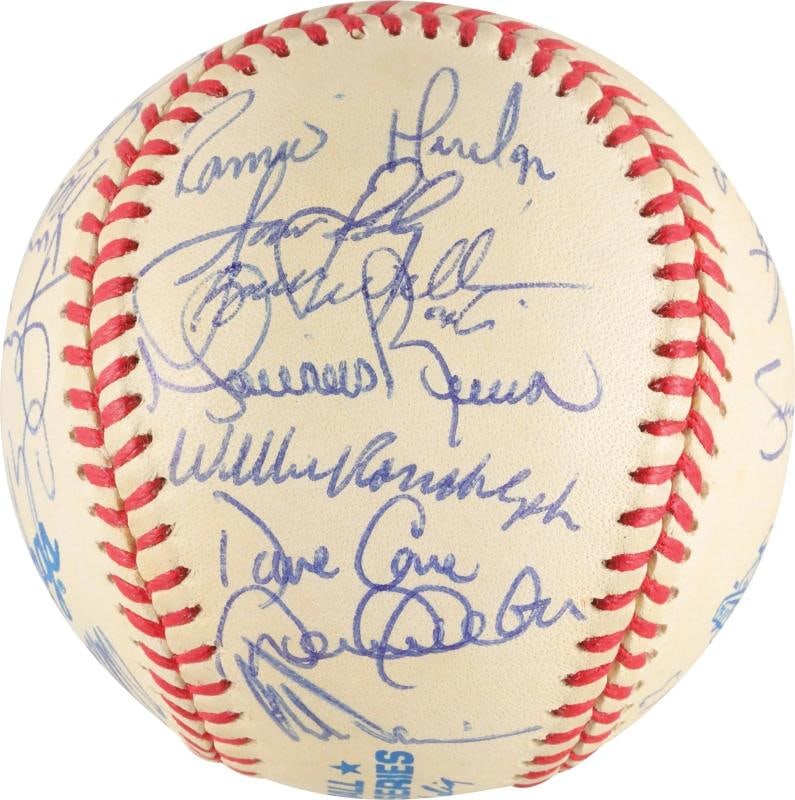 1999 Yankees Team Signed World Series Baseball Derek Jeter Mariano Rivera PSA - 2
