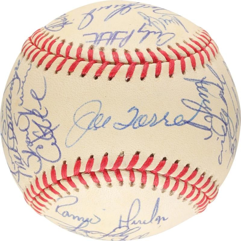 1999 Yankees Team Signed World Series Baseball Derek Jeter Mariano Rivera PSA - 3