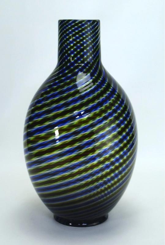 Barovier & Toso Signed Murano Art Glass Vase~(12.4"Hx 7.1"W) - 2