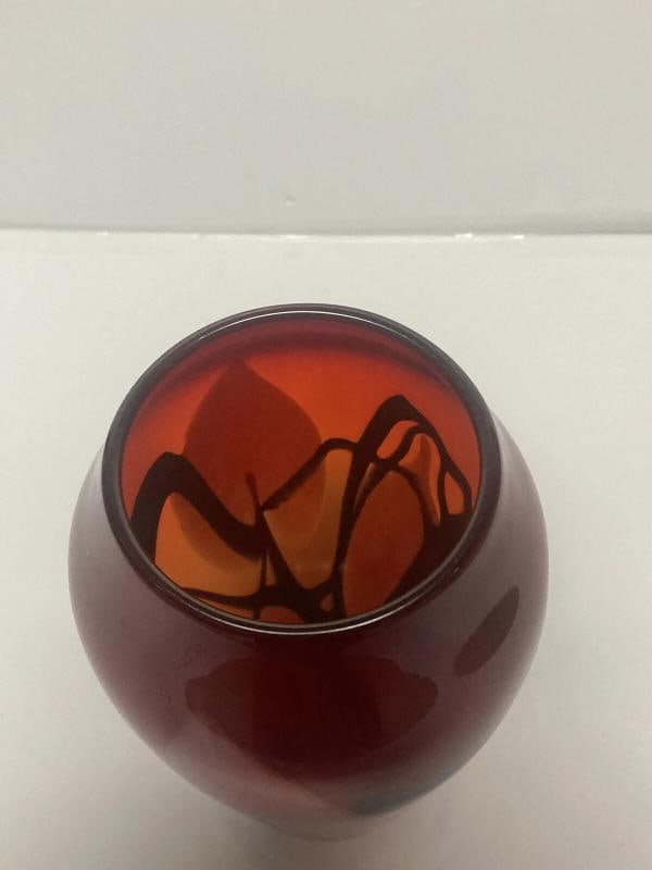 John Lotton Signed Vintage Art Glass Vase~(11"x5") - 5