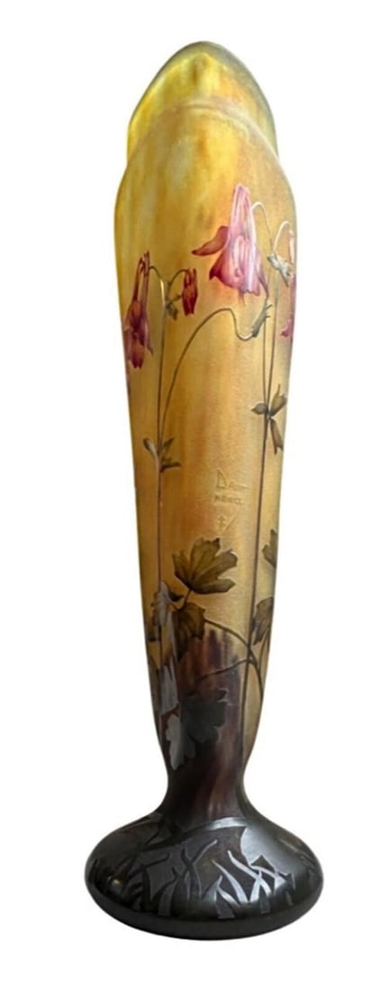 Daum Nancy Signed Glass Vase~(15.75"H x 4.75"W) - 3