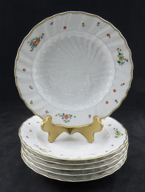 6 Meissen Porcelain Swan Service Indian FLower Branch Salad/Dessert Plates 8": Diameter: 8 inches. . Condition: Used: An item that has been used previously. The item may have some signs of cosmetic wear, but is fully operational and functions as intended. This item may be a floo