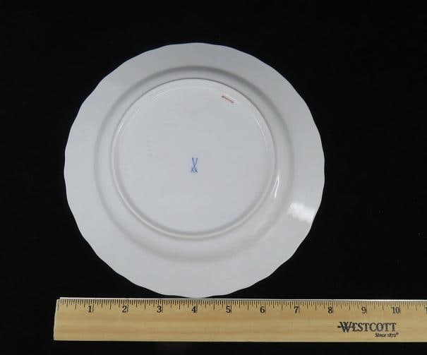 6 Meissen Porcelain Swan Service Indian FLower Branch Salad/Dessert Plates 8" - 7