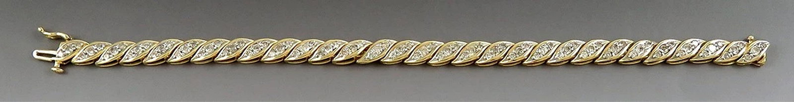 Stunning 14k Yellow Gold ~2.7ct Diamond Bracelet - 2
