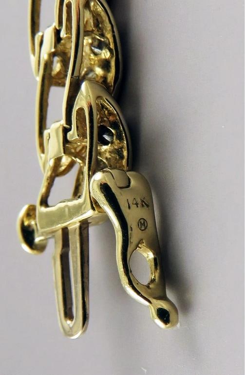 Stunning 14k Yellow Gold ~2.7ct Diamond Bracelet - 4