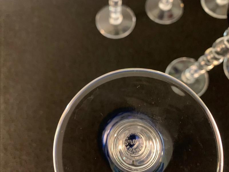 8pc Saint Louis Crystal Glasses Lot~(9.6"H x 3.5"D) - 11