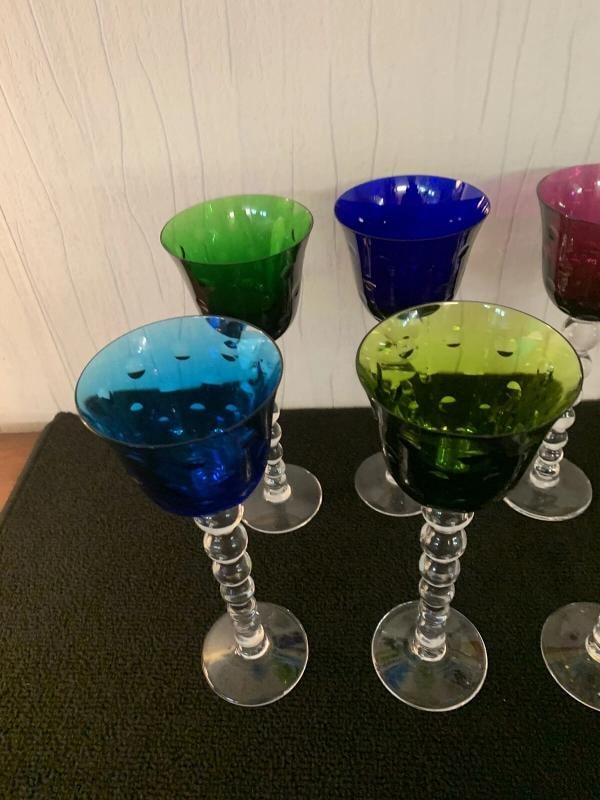 8pc Saint Louis Crystal Glasses Lot~(9.6"H x 3.5"D) - 2