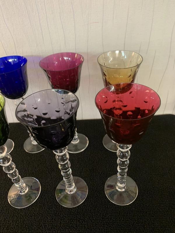 8pc Saint Louis Crystal Glasses Lot~(9.6"H x 3.5"D) - 3