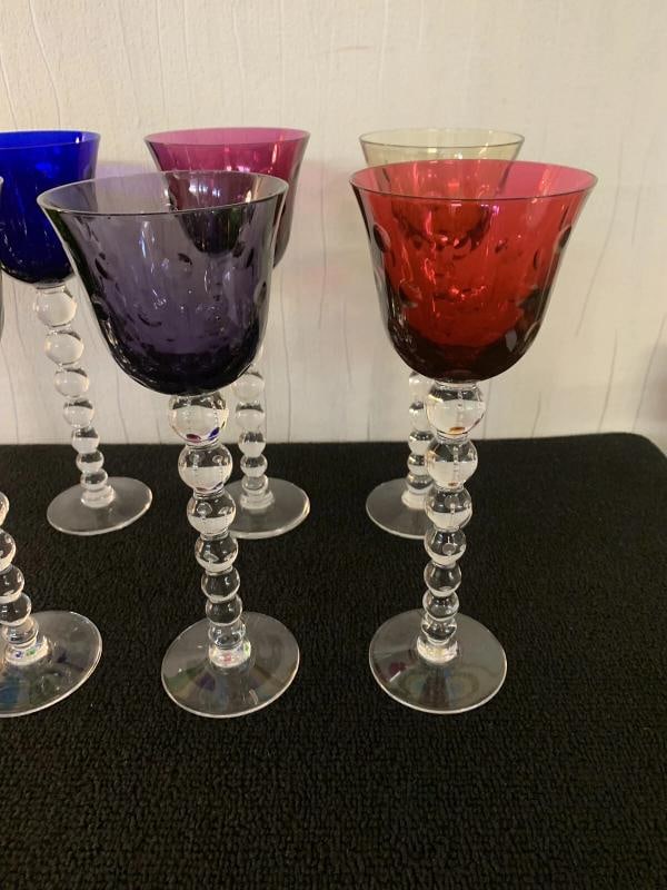 8pc Saint Louis Crystal Glasses Lot~(9.6"H x 3.5"D) - 4