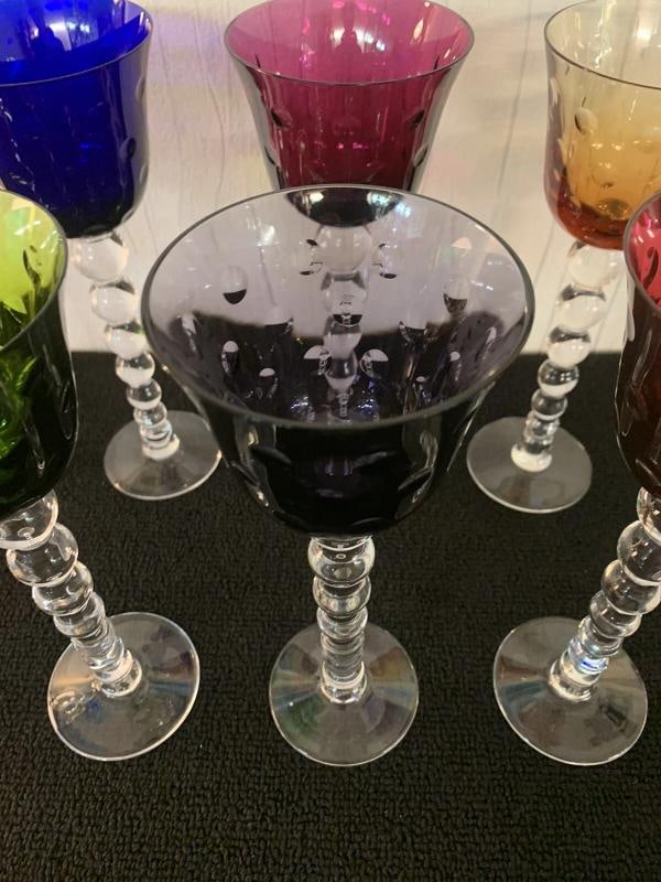 8pc Saint Louis Crystal Glasses Lot~(9.6"H x 3.5"D) - 5