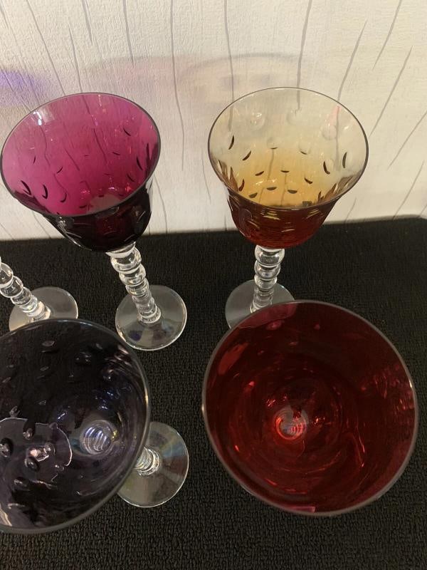 8pc Saint Louis Crystal Glasses Lot~(9.6"H x 3.5"D) - 7