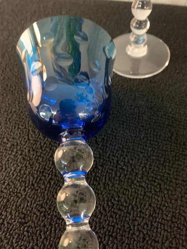 8pc Saint Louis Crystal Glasses Lot~(9.6"H x 3.5"D) - 9