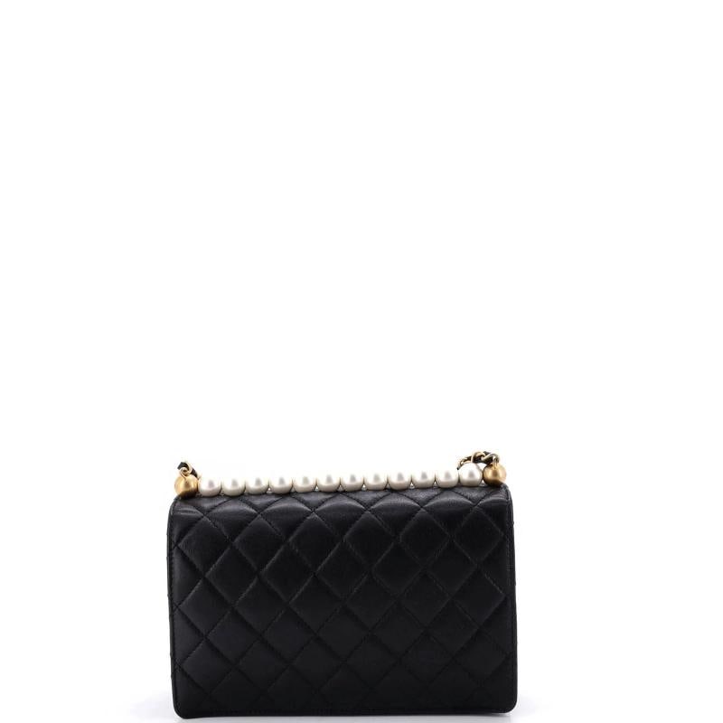 Chanel Chic Pearls Flap Bag Quilted Lambskin Small - 3