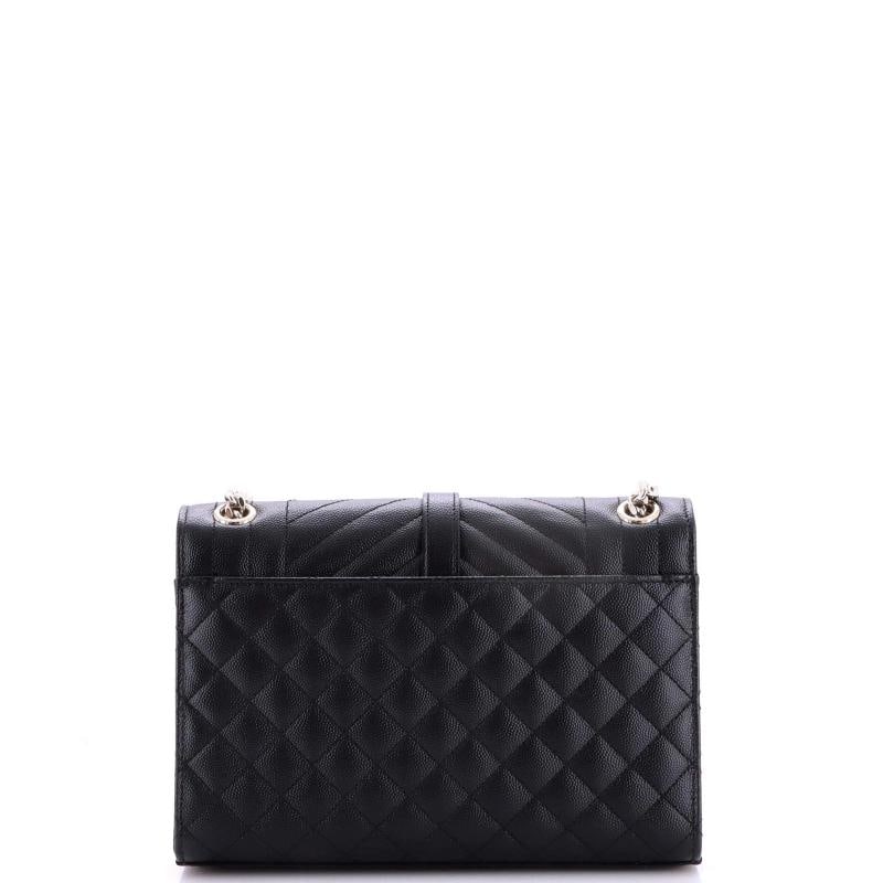 Saint Laurent Classic Monogram Envelope Satchel Mixed Matelasse Leather Medium - 3