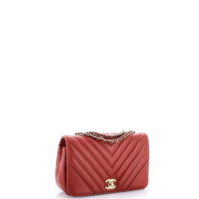 Chanel Statement Flap Bag Chevron Calfskin Mini - 2