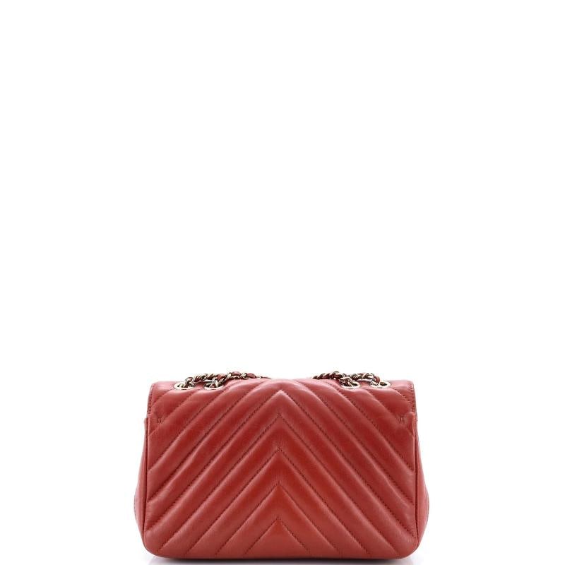 Chanel Statement Flap Bag Chevron Calfskin Mini - 3