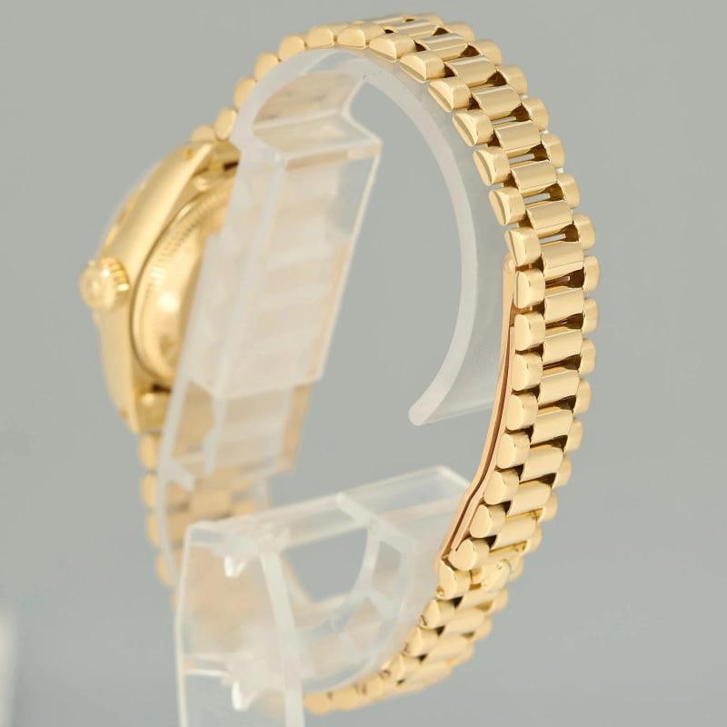 Ladies Rolex DateJust Mother of Pearl Diamond President 26mm 6917 Yellow Gold - 4