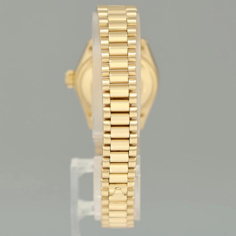 Ladies Rolex DateJust Mother of Pearl Diamond President 26mm 6917 Yellow Gold - 5