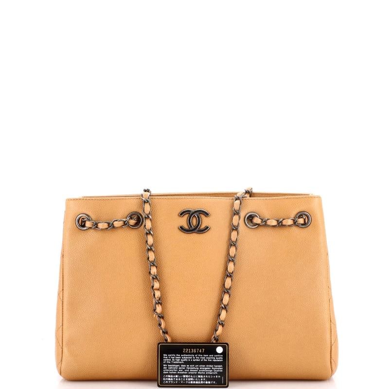 Chanel Woven Chain Shopping Tote Caviar Medium - 2