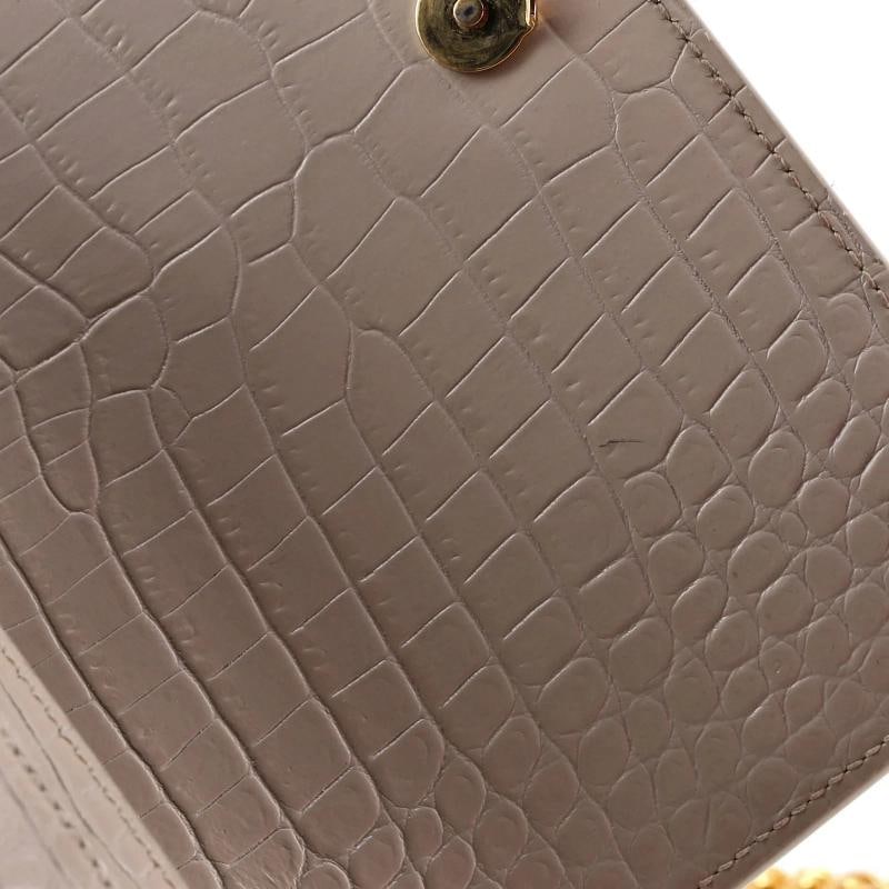 Saint Laurent Sunset Crossbody Bag Crocodile Embossed Leather Medium - 6