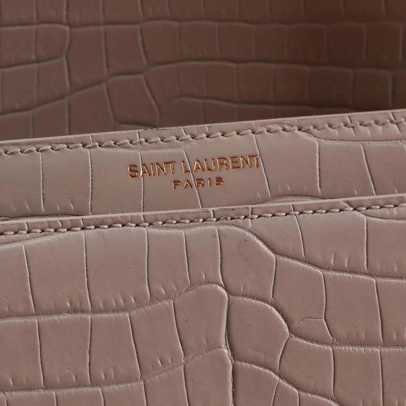 Saint Laurent Sunset Crossbody Bag Crocodile Embossed Leather Medium - 7