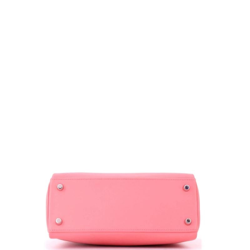 Hermes Kelly Handbag Pink Swift with Palladium Hardware 25 - 5