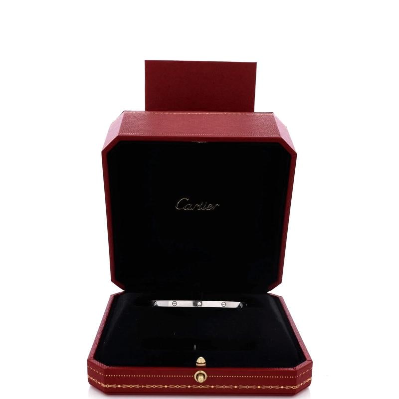 Cartier Love 6 Diamond Bracelet 18K White Gold and Diamonds Small - 2