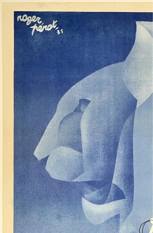 Original Vintage Poster CYCLES PEUGEOT Art Deco French Cycling Biking Perot OL - 2