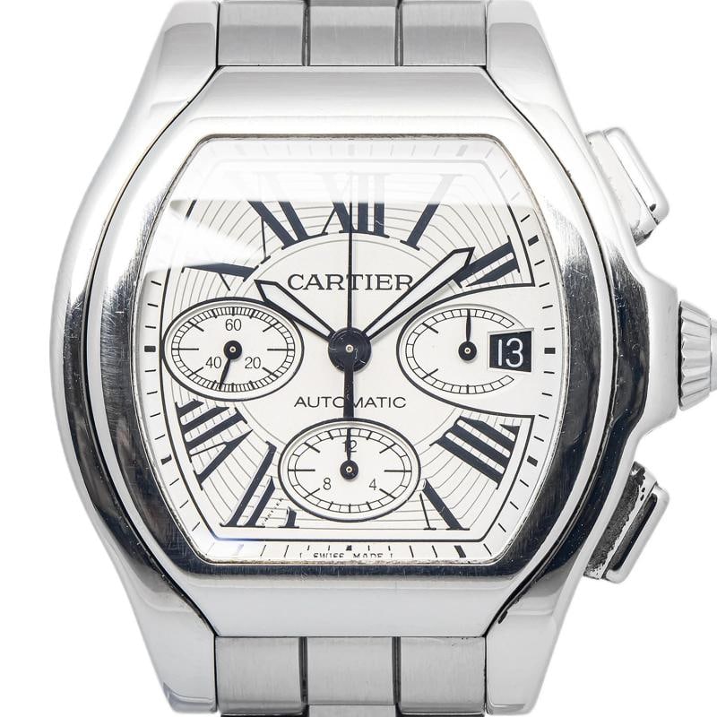 Cartier Roadster 3405 W6206019 SS Silver Dial Auto Men Watch 43mm - 2
