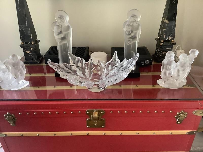 Lalique Crystal Jardiniere Champs-Elysees~(7.5"H x 18"W) - 14